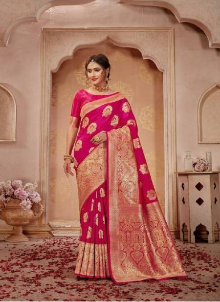 Pink Colour Madhushree Silk Monjolika New Designer Ethnic Wear Banarasi Silk Collection 4805
